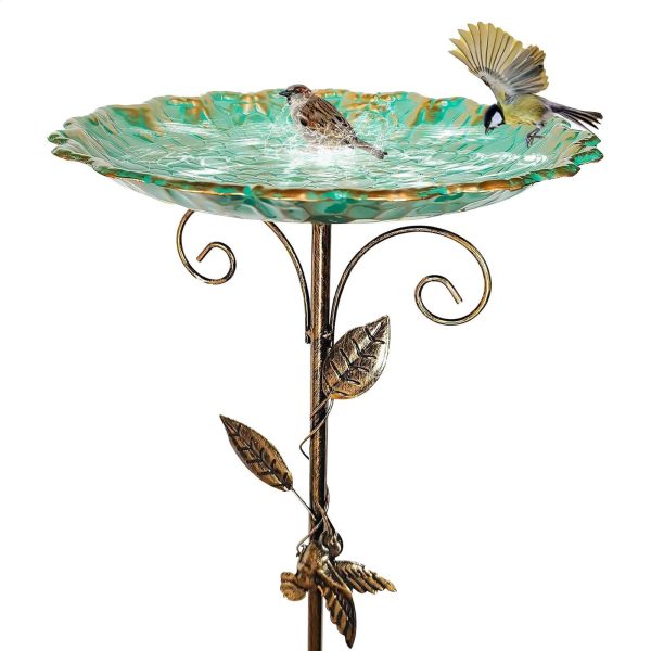 Bain d'oiseaux extérieur sur pied