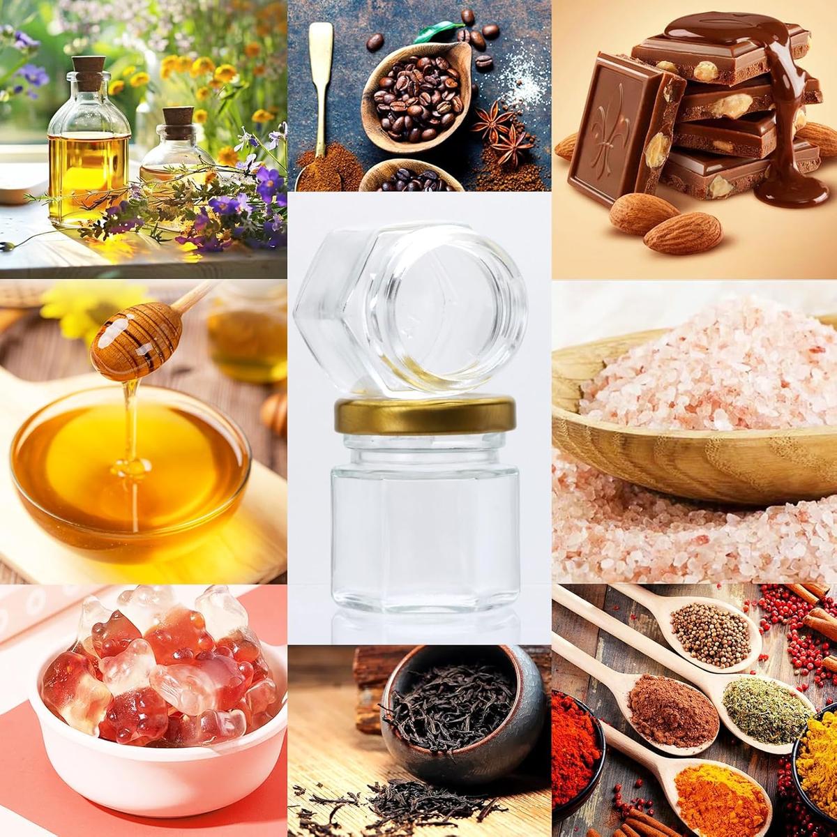 Lot-de-pots-a-miel-en-verre-picture-2