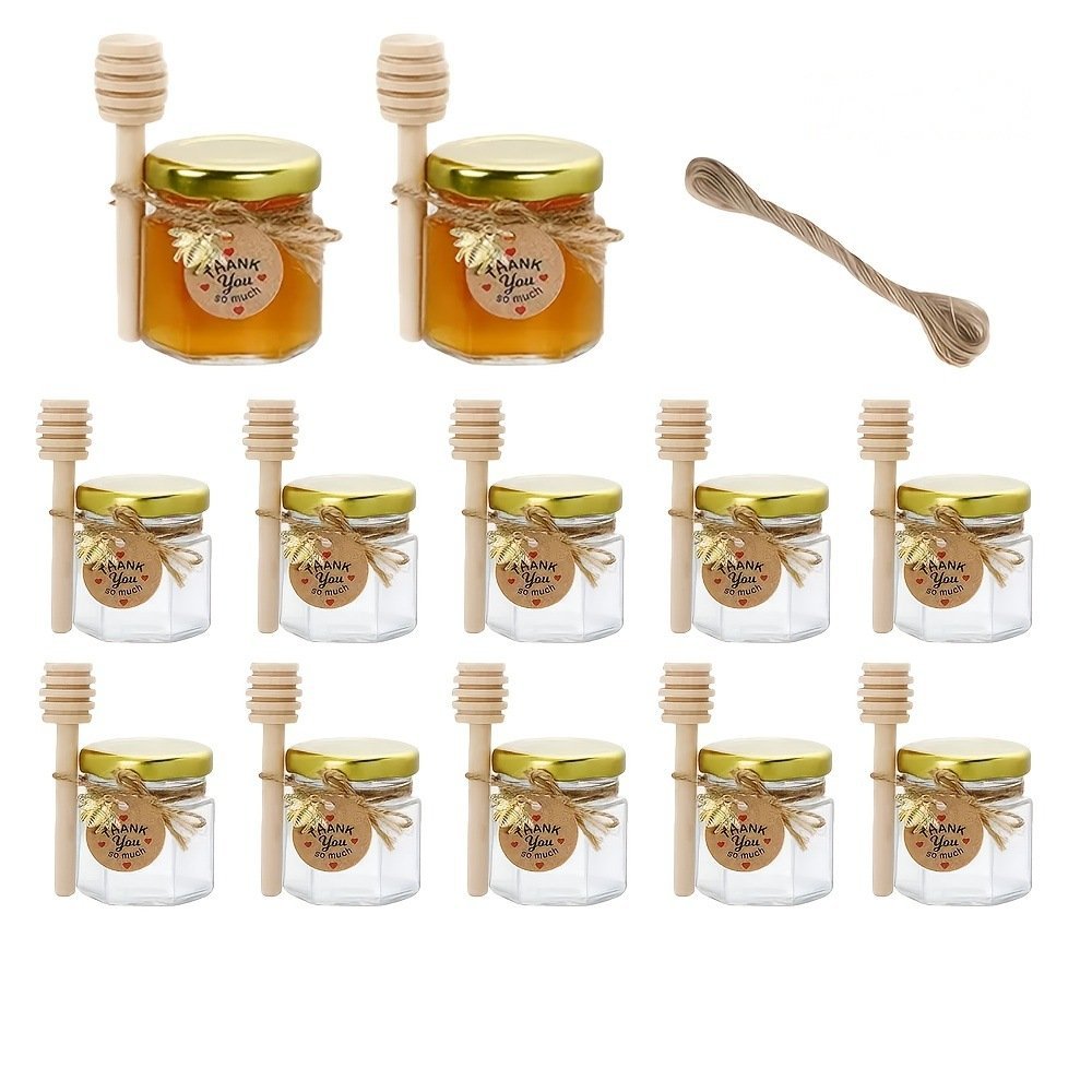 Lot de pots à miel en verre - 45 ml x12
