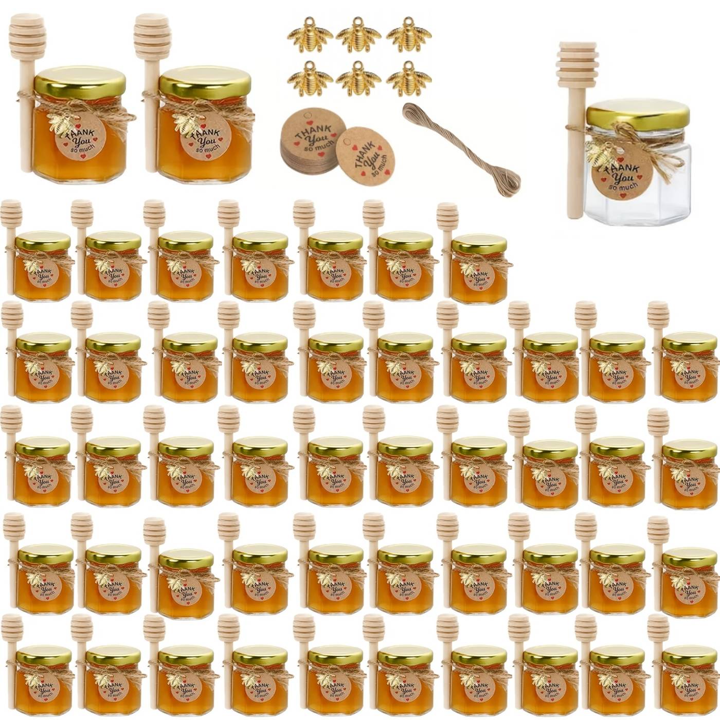 Lot-de-pots-a-miel-en-verre-picture-4