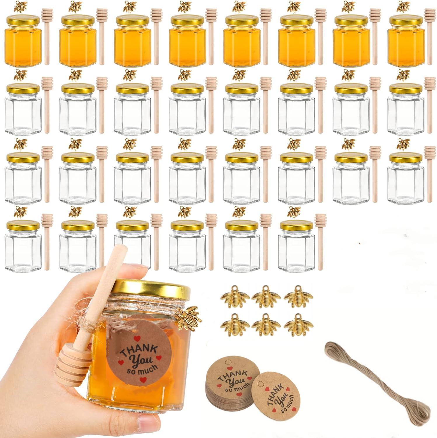 Lot-de-pots-a-miel-en-verre-picture-6
