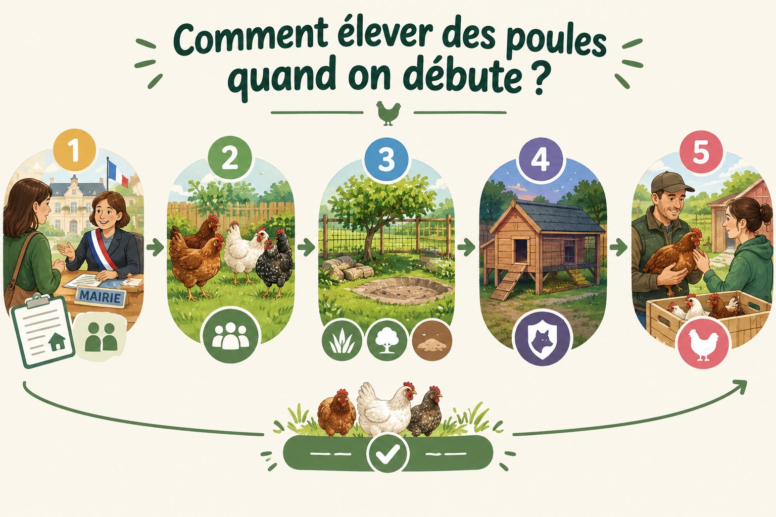 Comment élever des poules quand on débute ?